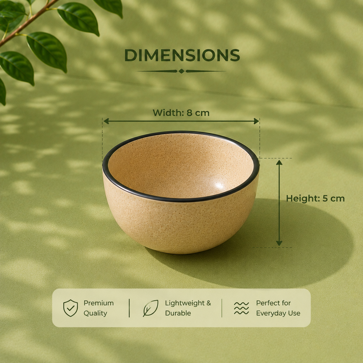 nestcase Stoneware Small Bowls Set of 6 – Beige with Black Rim - image 4