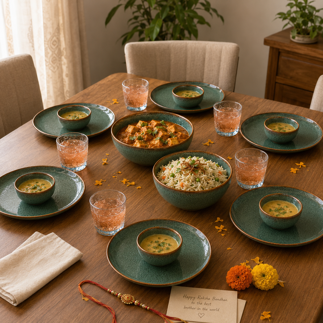 How to Host a Raksha Bandhan Lunch at Home: Menu, Table Setting and Gift Ideas