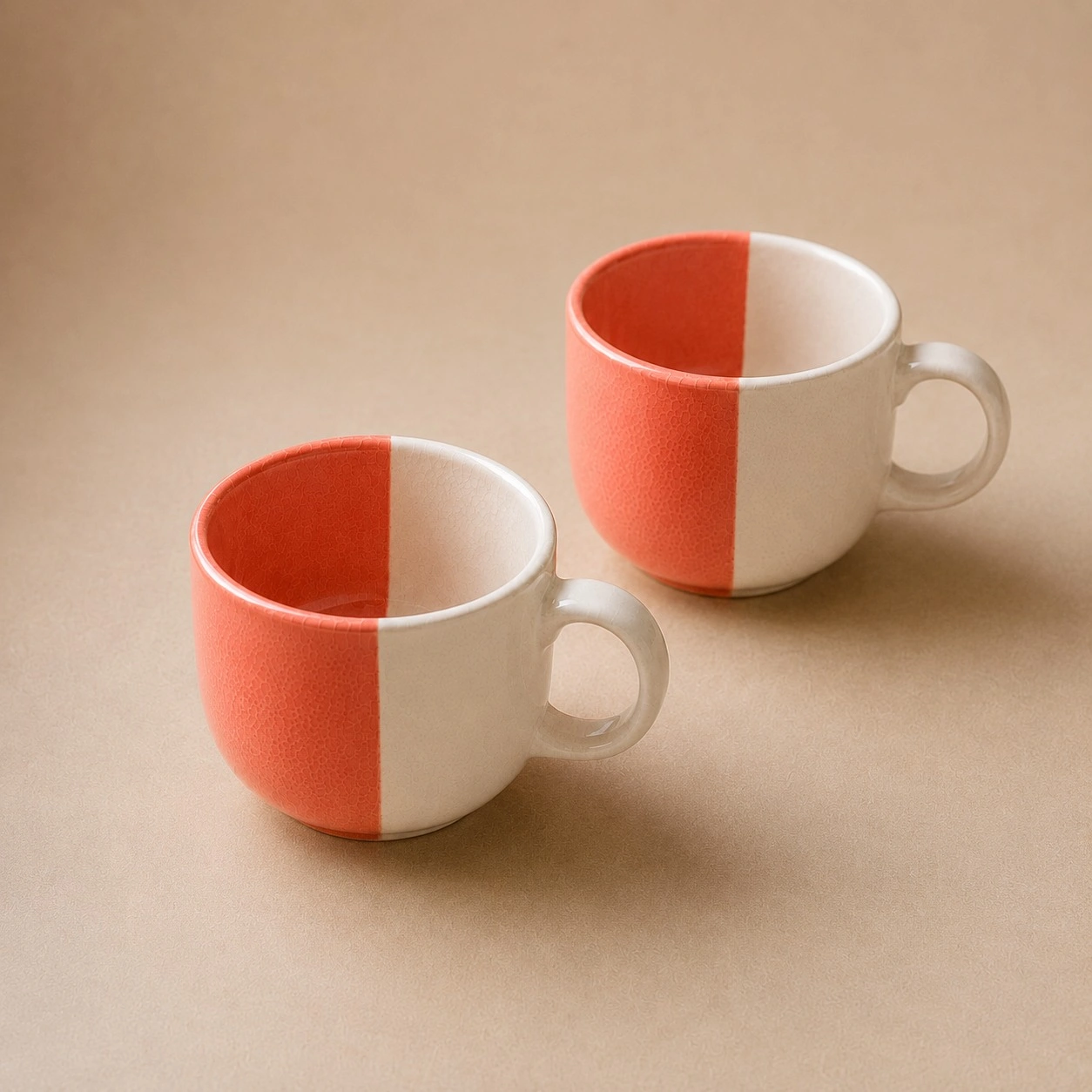 nestcase Ceramic Tea Set | 500 ml Teapot, 2 Cups & Serving Tray | Pink White - image 5