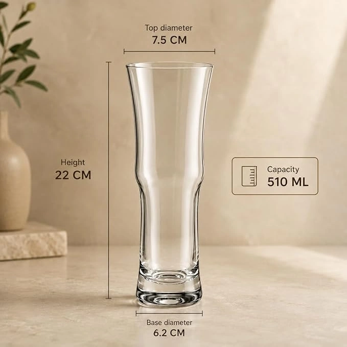 nestcase 510 ml Tall Beer Glass Set of 6 - image 4
