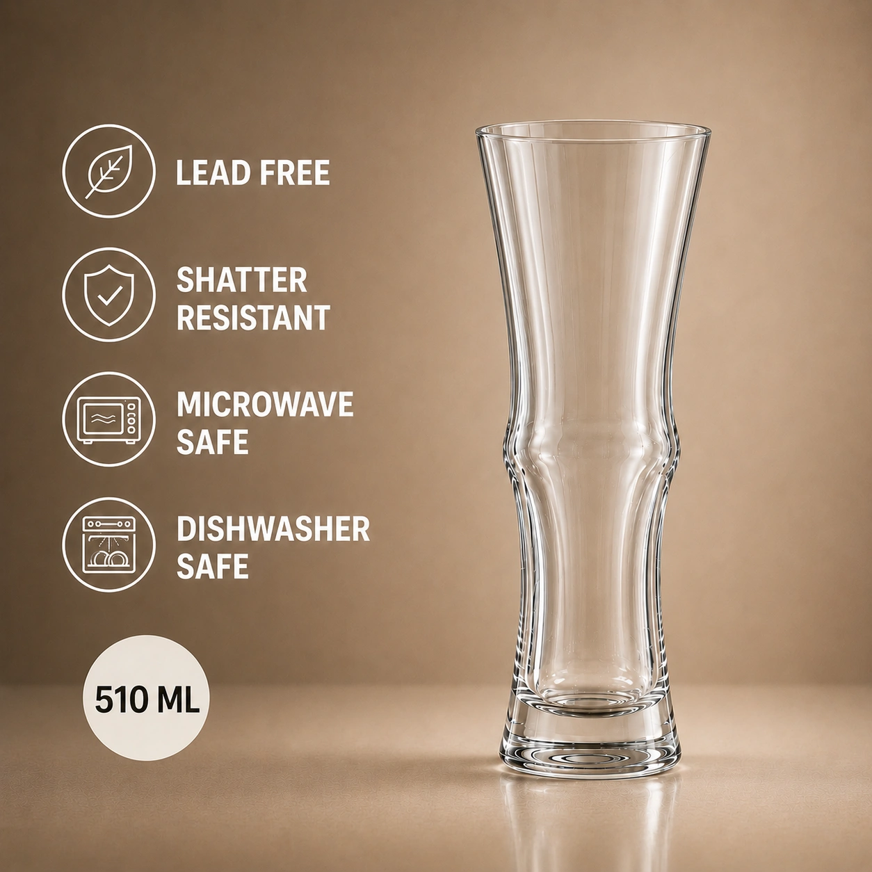 nestcase 510 ml Tall Beer Glass Set of 6 - image 5