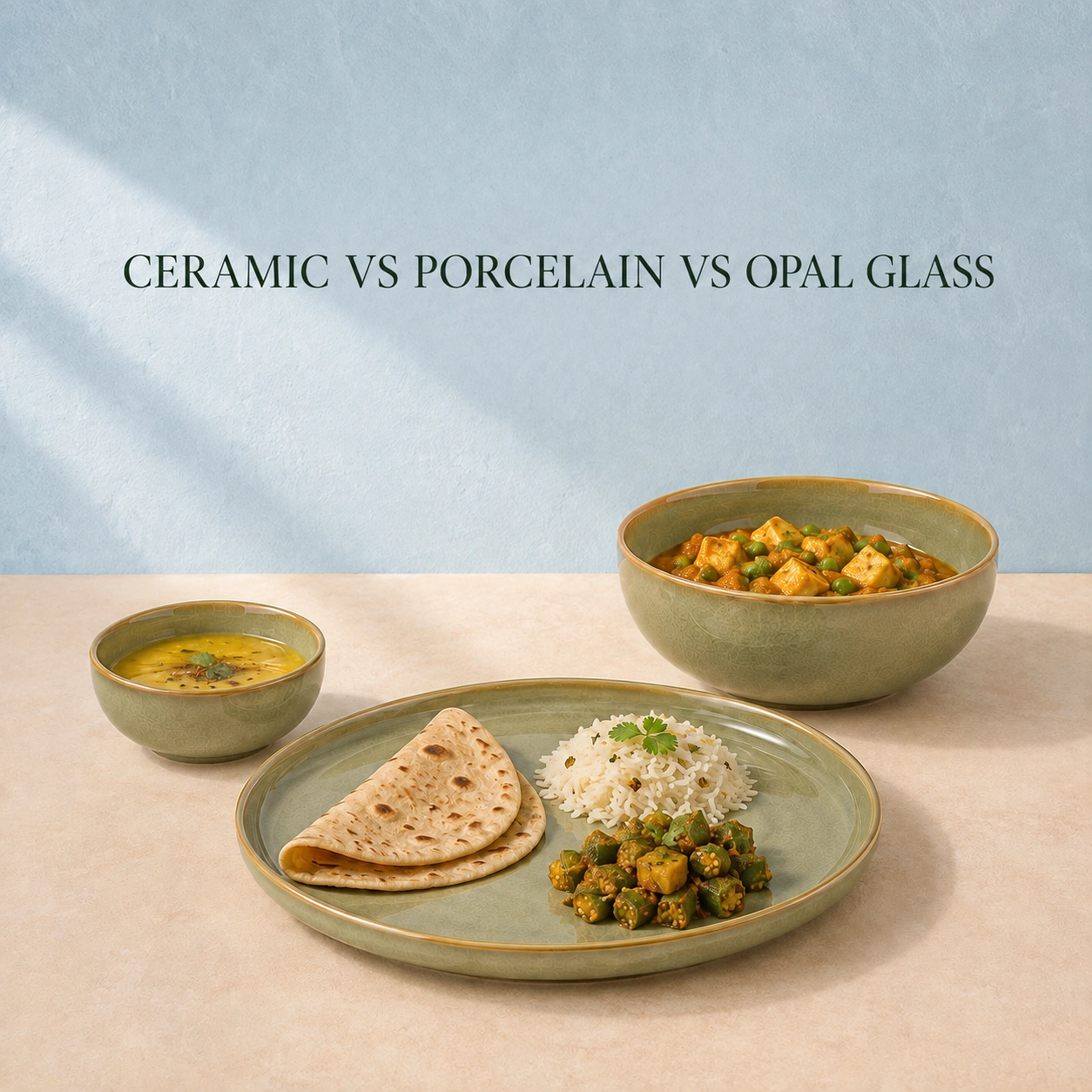 Ceramic vs Porcelain vs Opal Glass: Which Dinnerware Is Best for Everyday Indian Food?